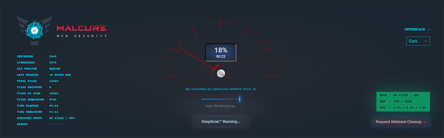Malcure Advanced Edition, WordPress Malware Scanner