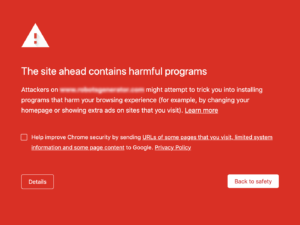 website infected by malware