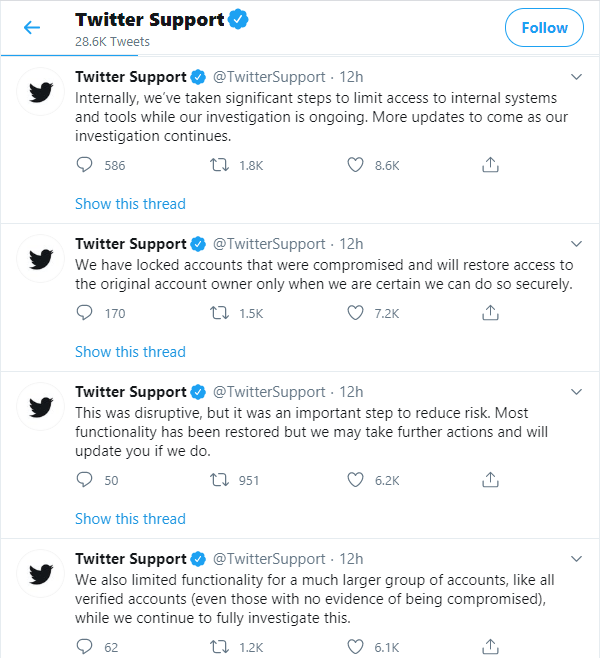 Twitter Support Tweets