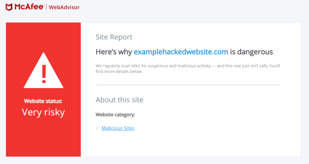 McAfee SiteAdvisor Blacklist