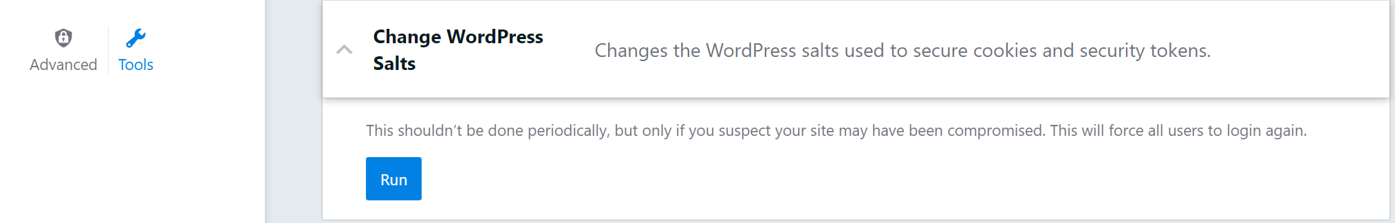 iThemes Security Change WordPress Salts