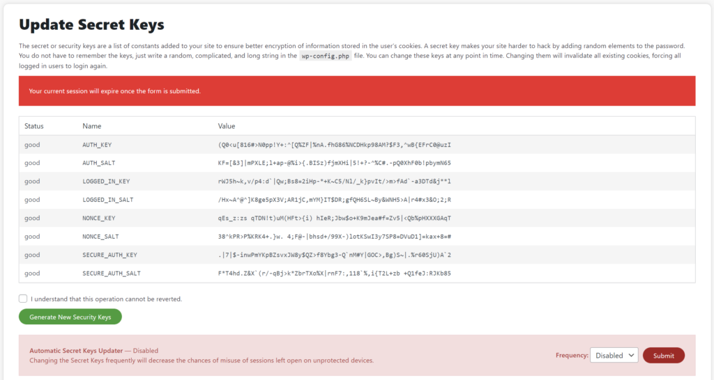 WordPress Salts & Security Keys — How To Change WordPress Salt Keys ...