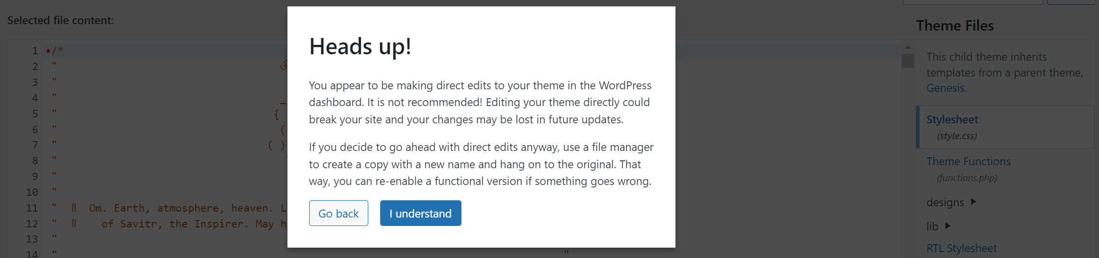 WordPress built-in plugin and theme editor