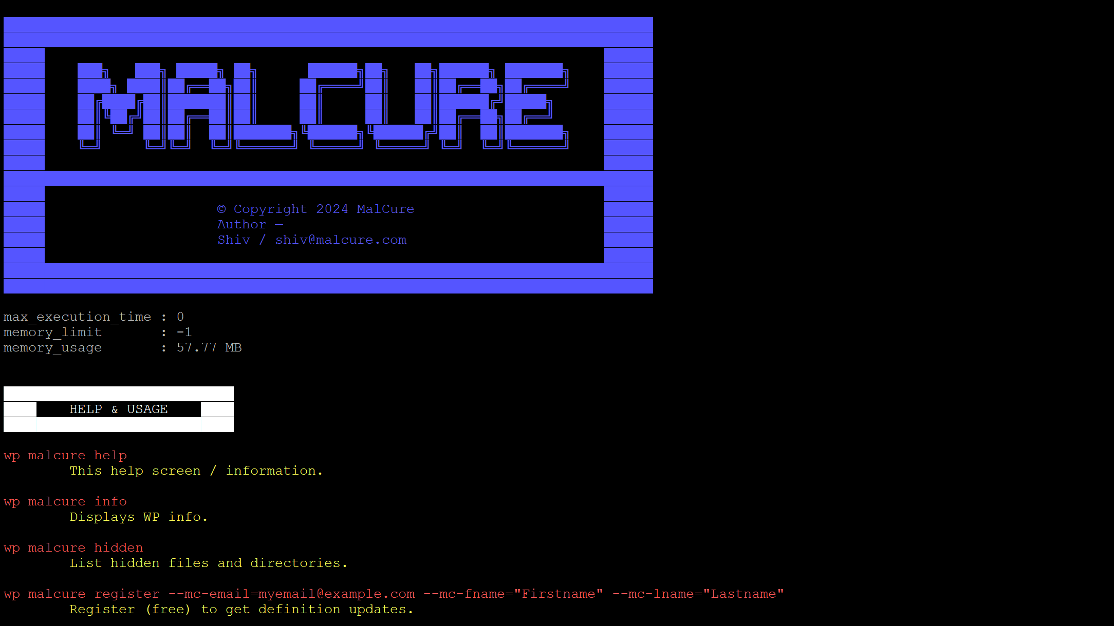 Malcure WP CLI Integration